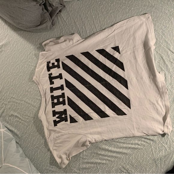 🟡Off-white Caravaggio White T-Shirt with stripe back🟡 - Picture 8 of 8
